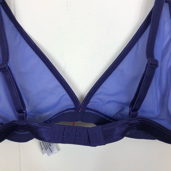 NWT Coquette Sheer Purple and Pink Bralette OS - Picture 8 of 9